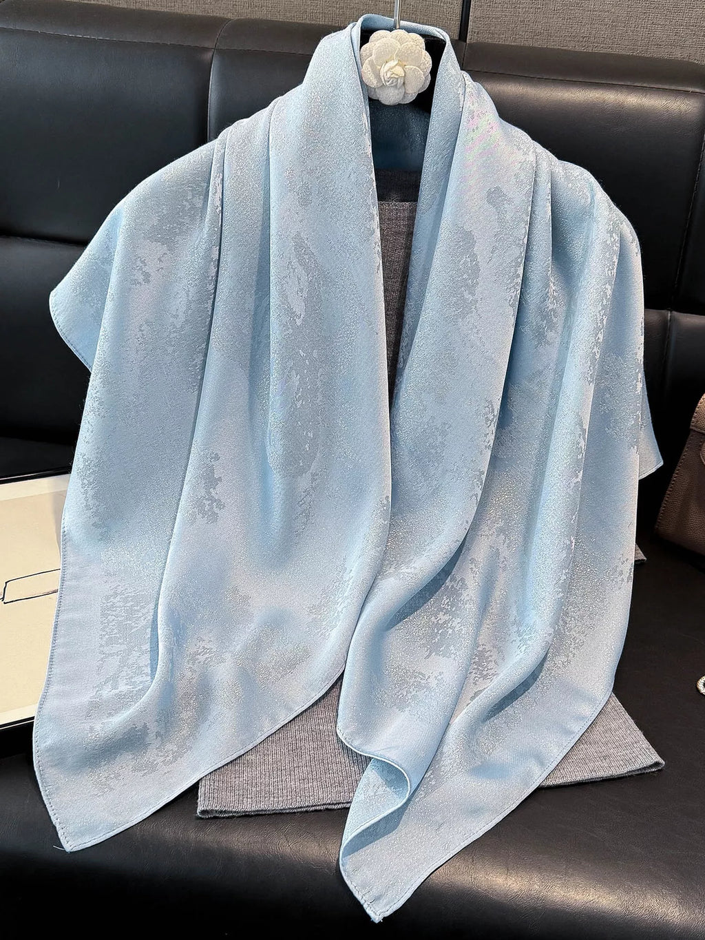 Lightweight Satin-Look Square Scarf