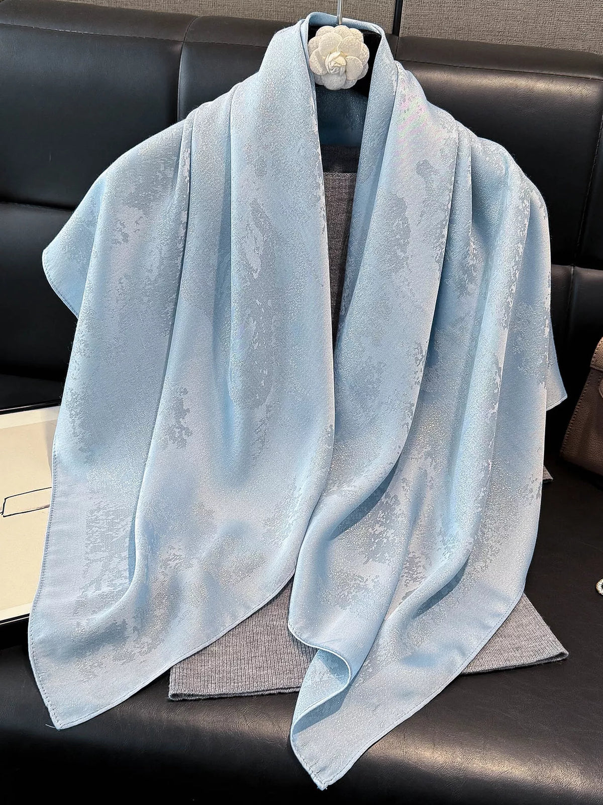 Lightweight Satin-Look Square Scarf