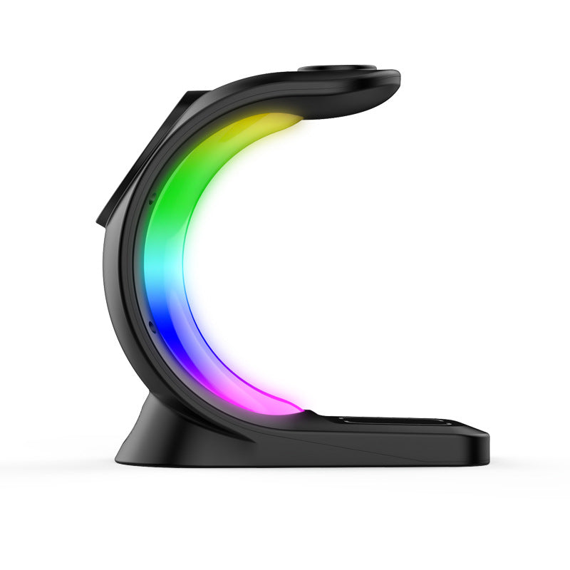 4-in-1 RGB Magnetic Wireless Charging Station | Fast Charge Phone, Watch & Earbuds with Atmosphere Light — Prime Trend Market