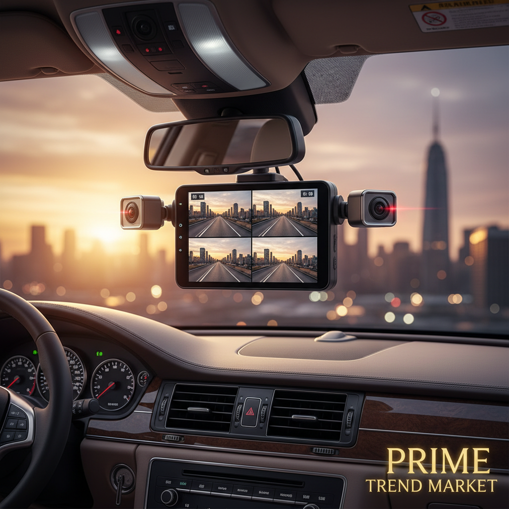 360° 4-Channel Dash Cam 1080P | IR Night Vision | Motion Detection | 32G MMC Included — Prime Trend Market