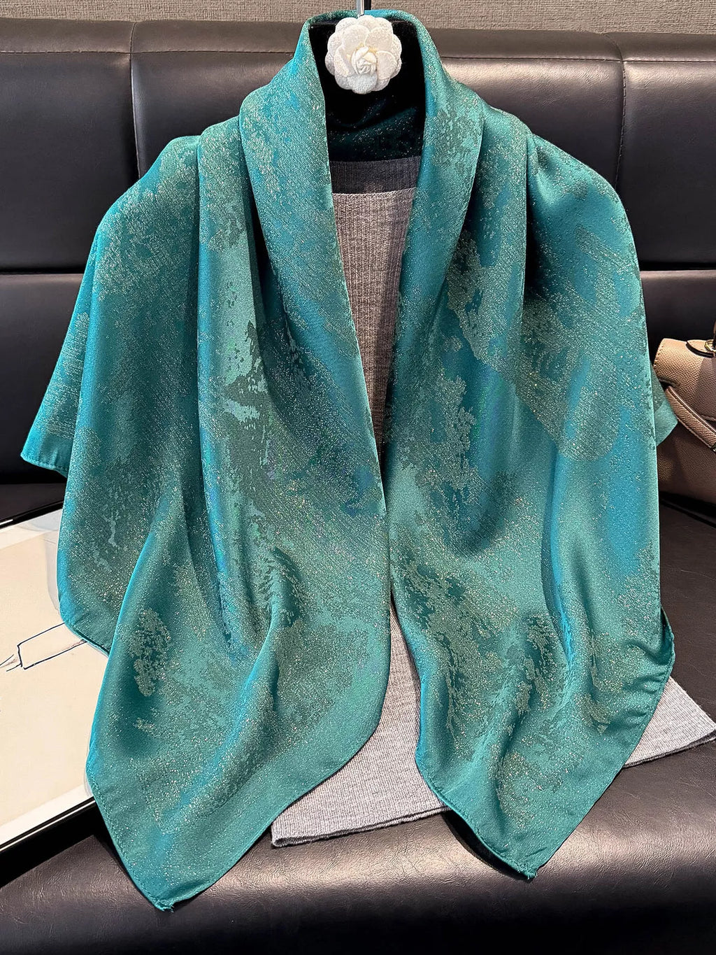 Lightweight Satin-Look Square Scarf