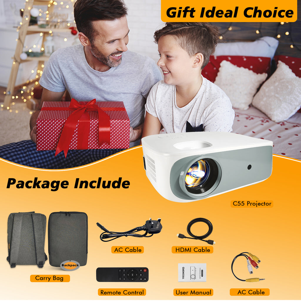 4K Smart Projector — Native 1080P, 9500 Lumens, 5G WiFi, Bluetooth 5.0, 4D Keystone — Prime Trend Market