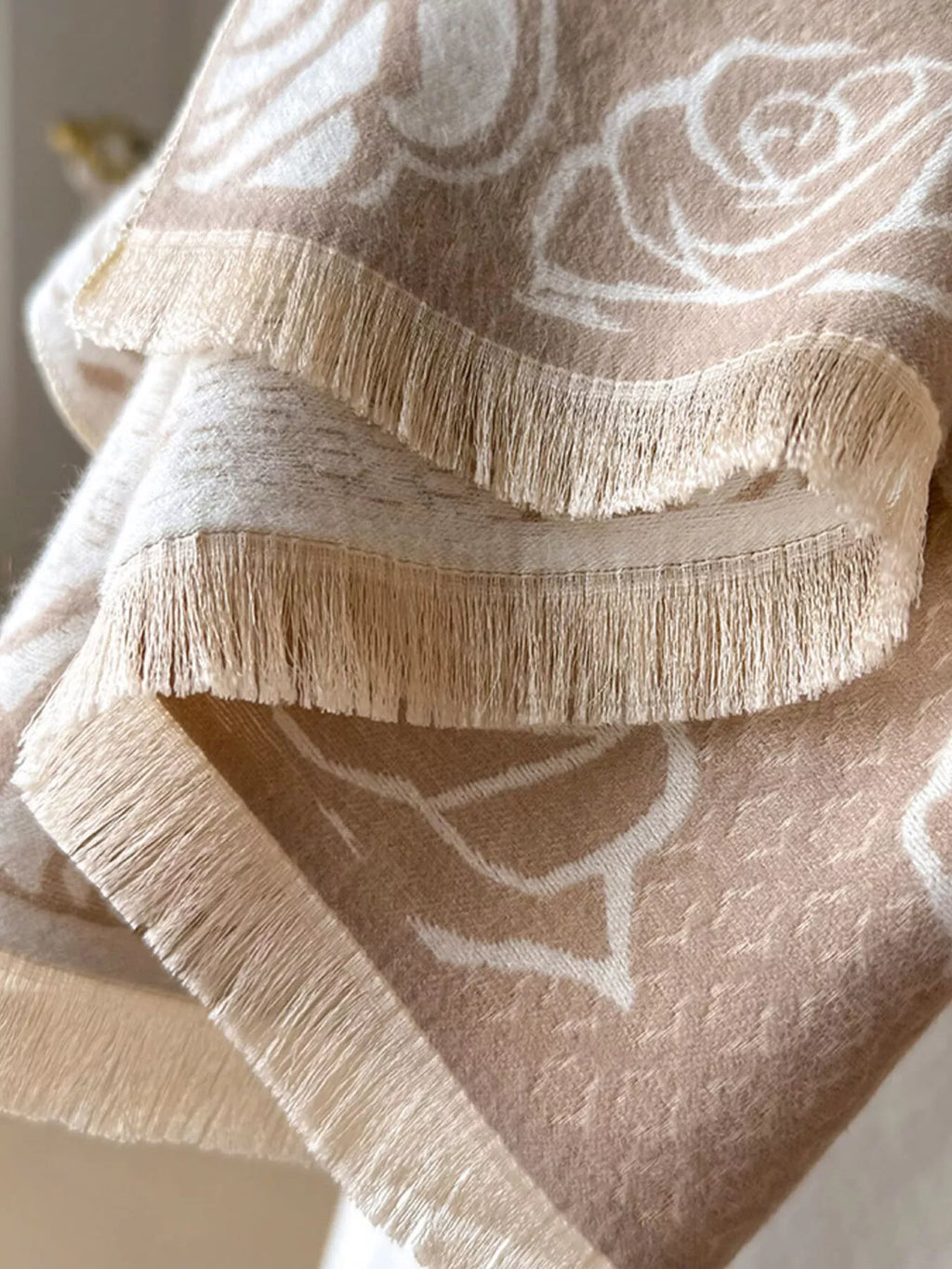 Rose-Pattern Scarf