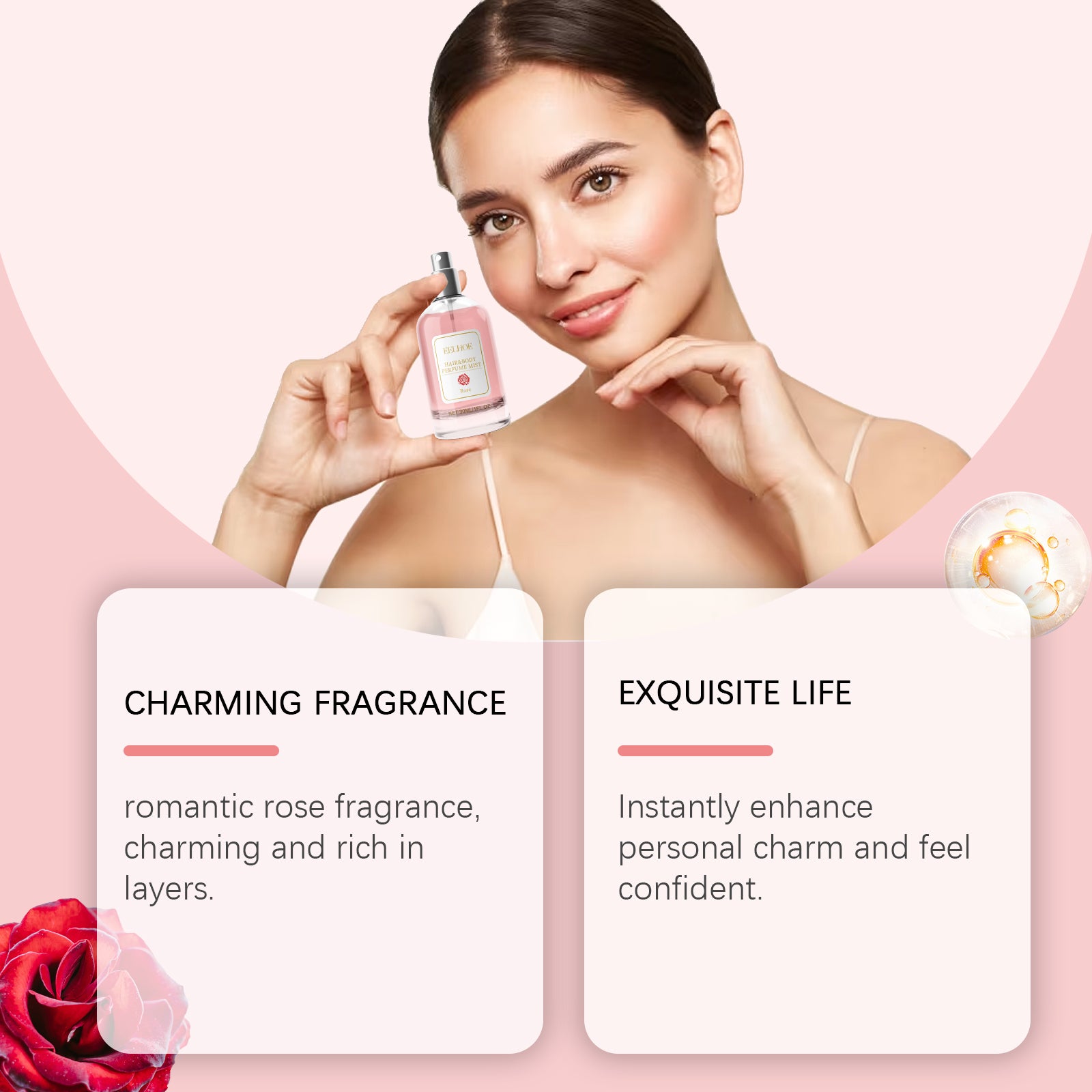 EELHOE Rose Body & Hair Fragrance Mist — Long-Lasting Floral Perfume Spray for Women — Prime Trend Market
