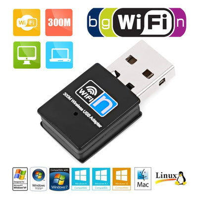 WiFi USB Adapter 300Mbps — Mini Wireless Network Card for Windows, Linux & Mac — Prime Trend Market