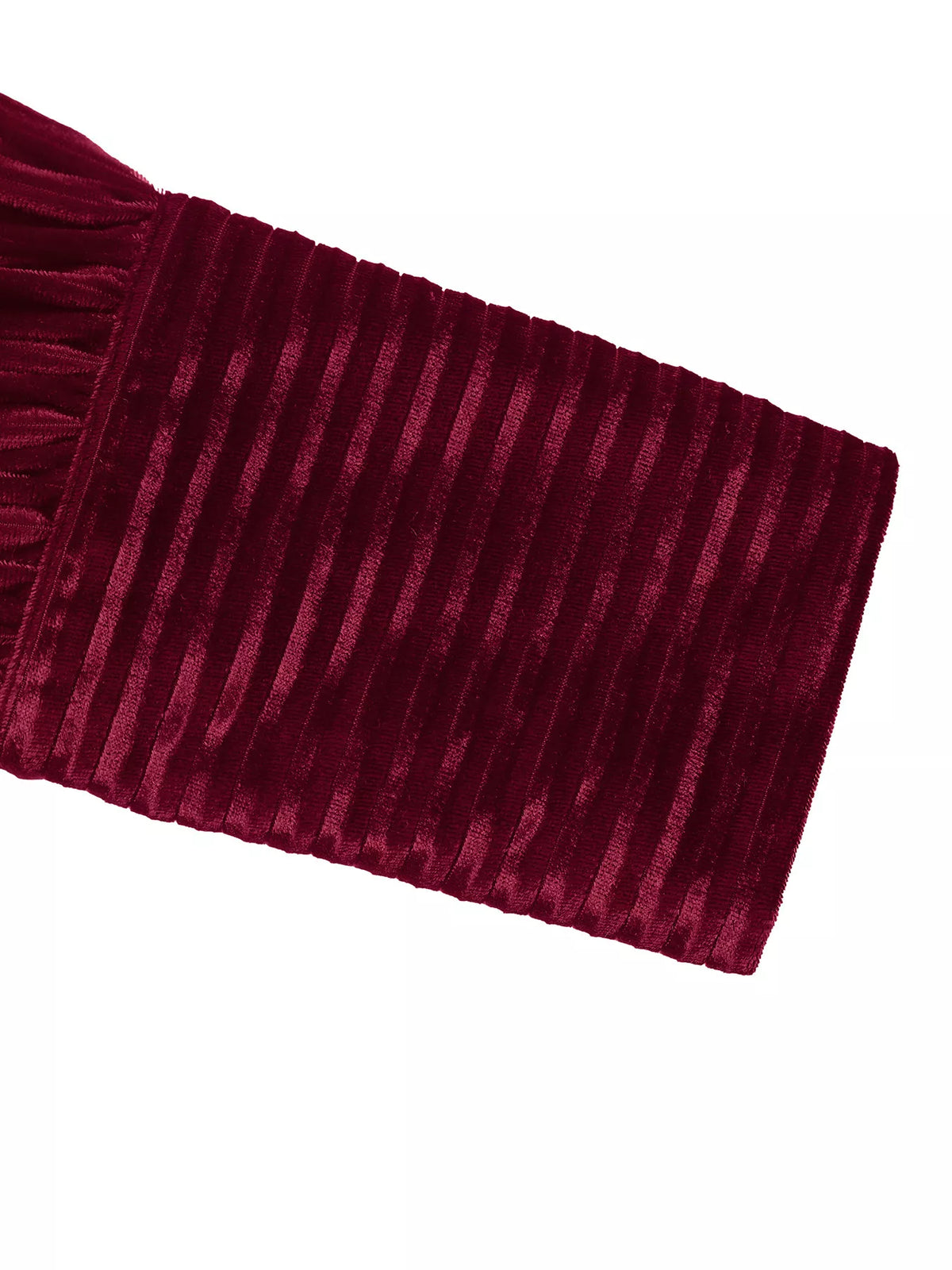Perfee Burgundy Tie-Neck Velvet Tiered Mini Dress