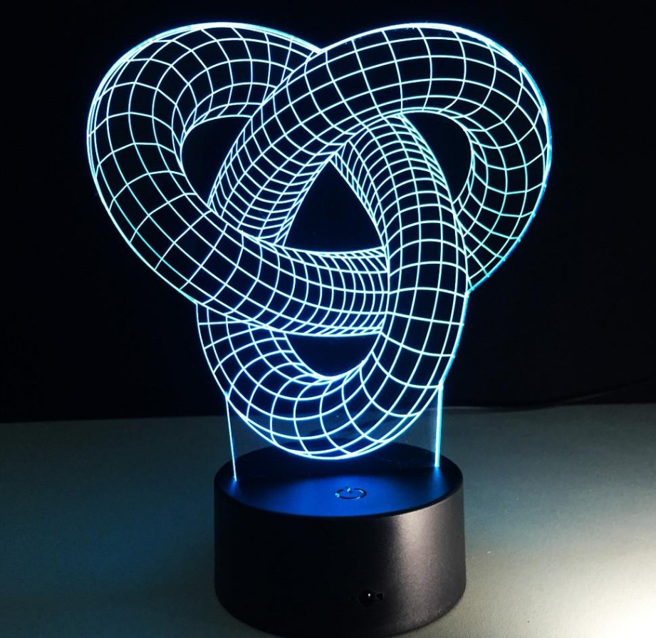 3D Optical Illusion LED Lamp — Holographic Knot Night Light, Remote & Touch Control — Prime Trend Market