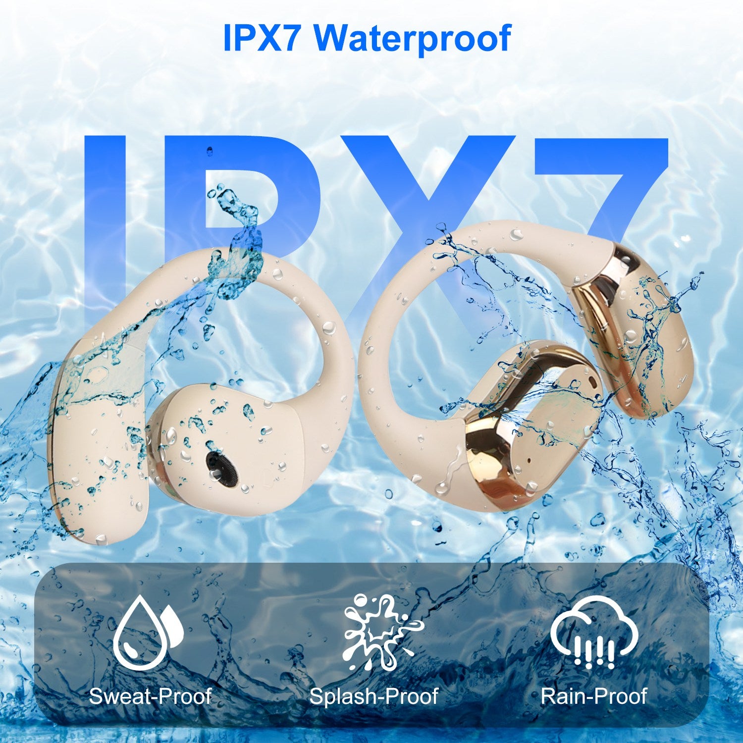 Open Ear Sport Earbuds | Bluetooth 5.4 Earhook | IPX5 Waterproof | 300Hr Standby | LED Case — Prime Trend Market