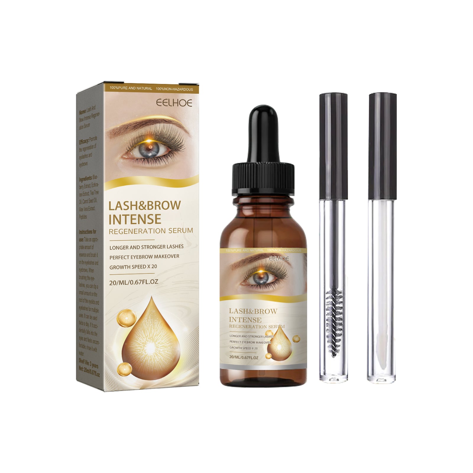 EELHOE Eyelash & Eyebrow Growth Serum – Lengthening, Thickening & Lash Activating Treatment | Blueberry & Botanical Formula — Prime Trend Market