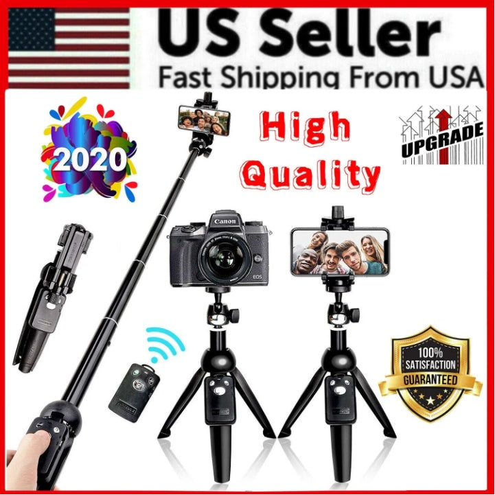 Selfie Stick Tripod with Bluetooth Remote | 40" Portable | iPhone & Android | Black — Prime Trend Market