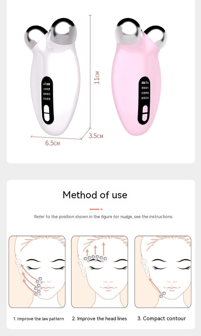 3D Roller EMS Face Lifting & Slimming Device | Microcurrent Vibration Facial Massager — Prime Trend Market