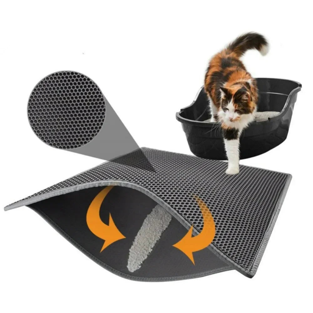 Premium Waterproof EVA Cat Litter Pad — Double Layer, Honeycomb Anti-Tracking, Easy Clean — Prime Trend Market