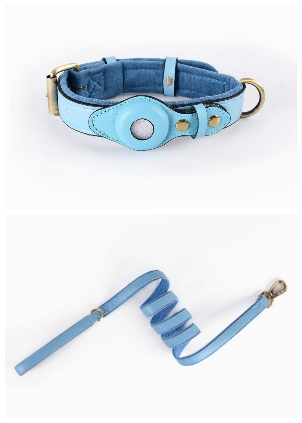 PawShield Leather GPS Tracker Collar Set – AirTag Compatible Dog Collar with Protective Case | 4 Colors, 3 Sizes — Prime Trend Market