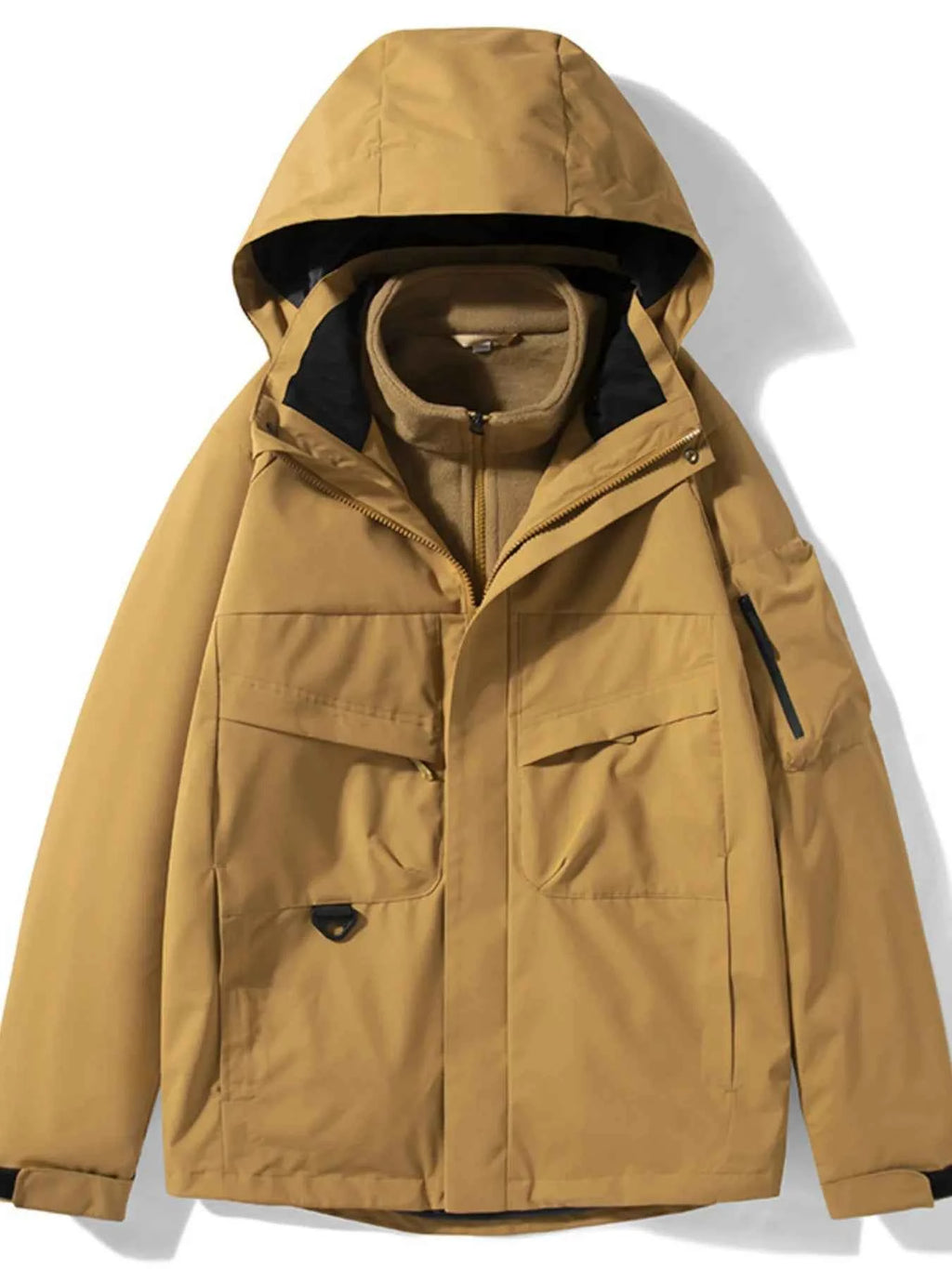 Men’s Long-Sleeve Hooded Zip-Up Jacket
