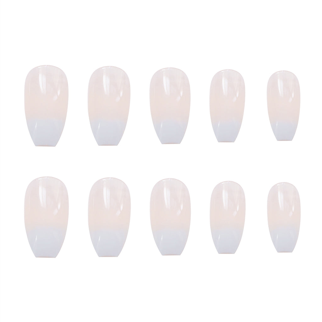 Pearl White Gradient Press-On Nails — Ballet Ombre Wearable Fake Nails — Prime Trend Market