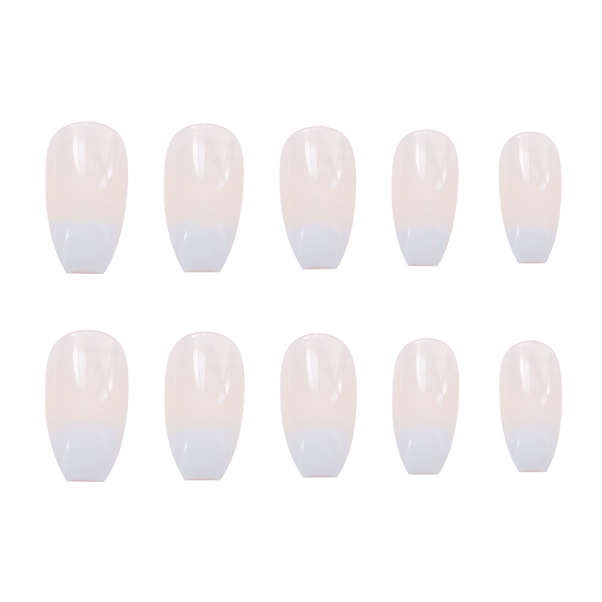 Pearl White Gradient Press-On Nails — Ballet Ombre Wearable Fake Nails — Prime Trend Market
