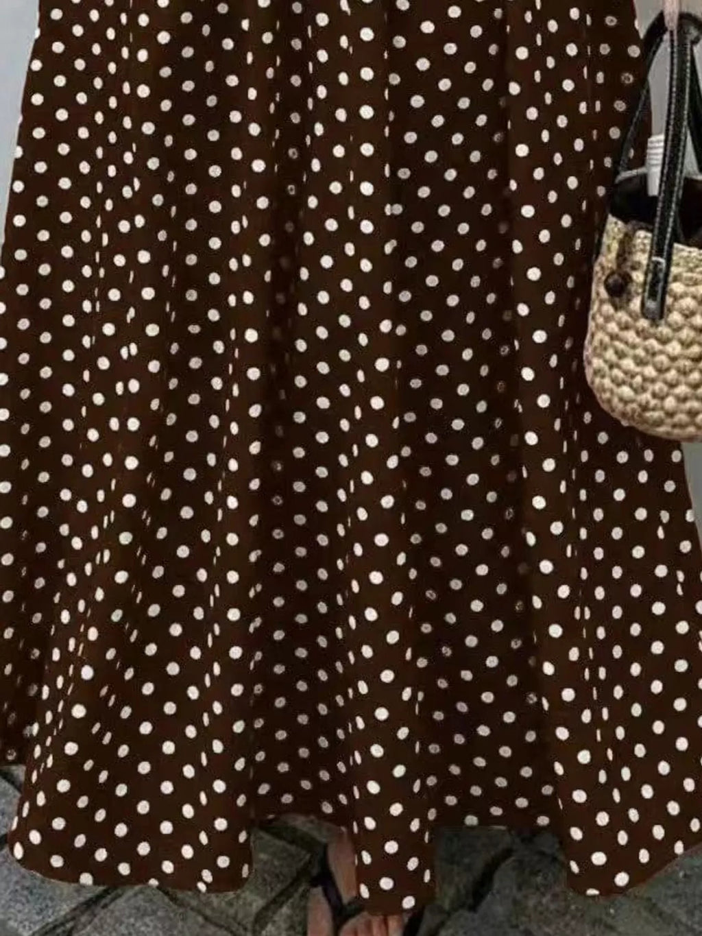Strapless Polka-Dot Ruched Maxi Dress, S–2XL