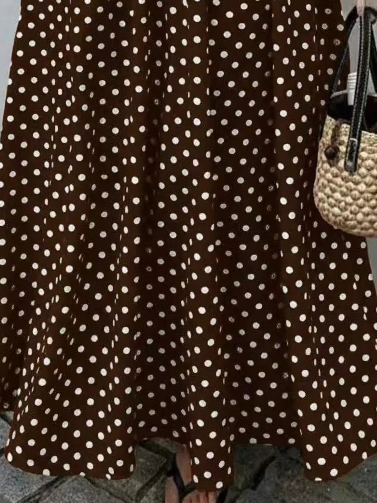 Strapless Polka-Dot Ruched Maxi Dress, S–2XL