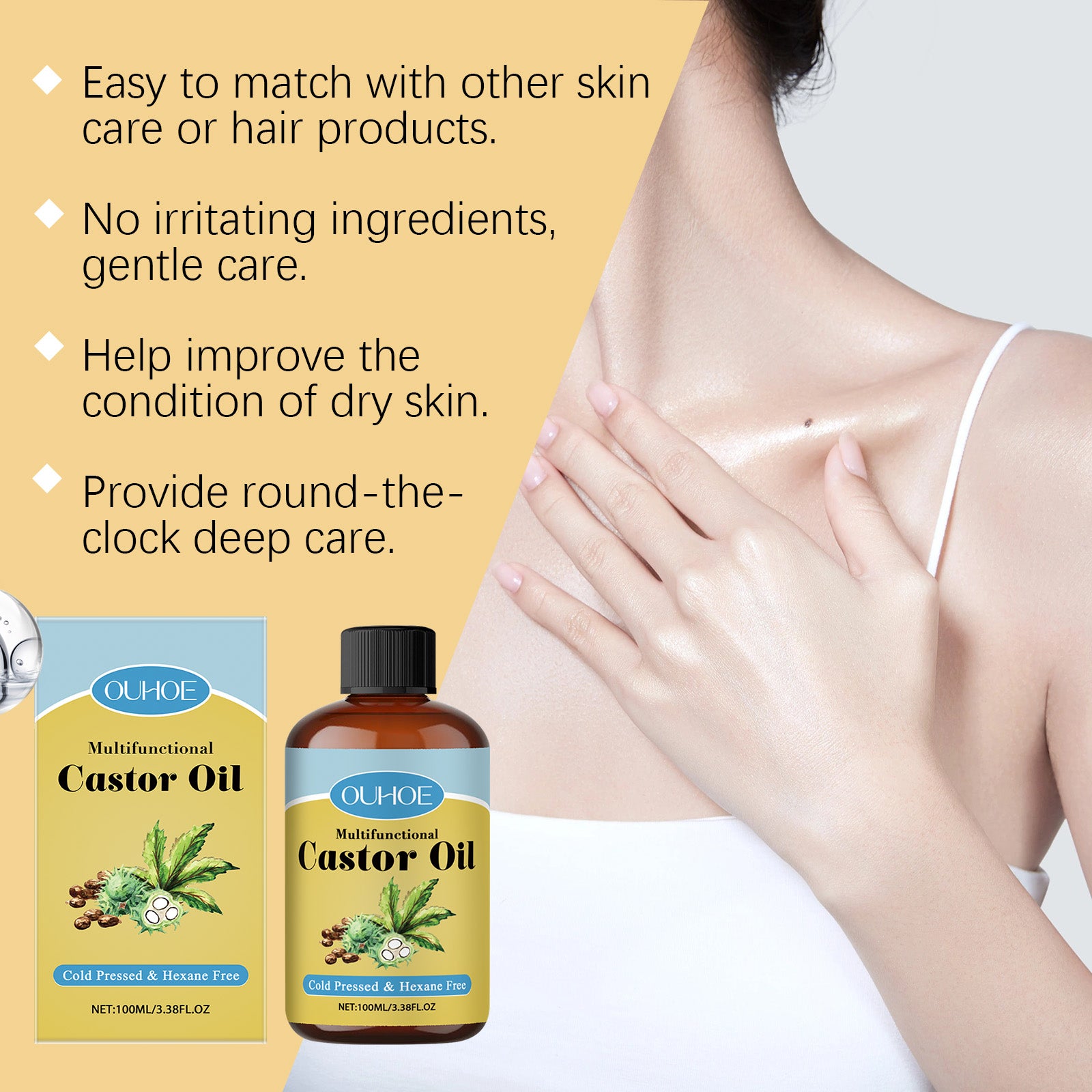 Organic Castor Oil — Hair, Eyebrows, Eyelashes & Skin Moisturizer | 100ml — Prime Trend Market