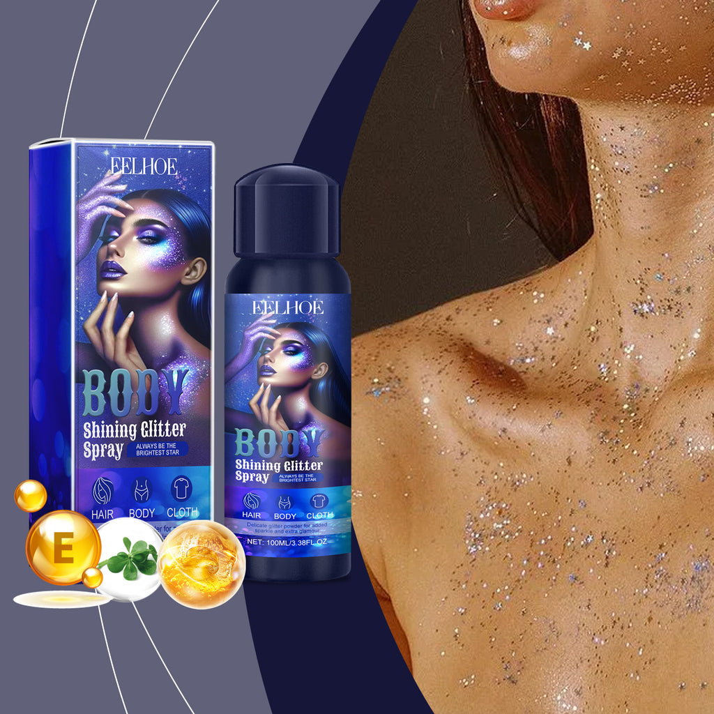 Body Glitter Spray — Long-Lasting Shimmer Highlighter for Face, Hair & Skin — Prime Trend Market