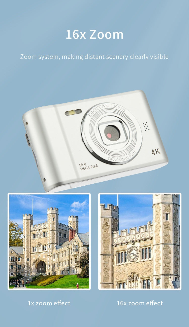 RetroShot 48MP 4K HD Digital Selfie Camera — Front & Rear Dual Lens, Retro Compact Design — Prime Trend Market