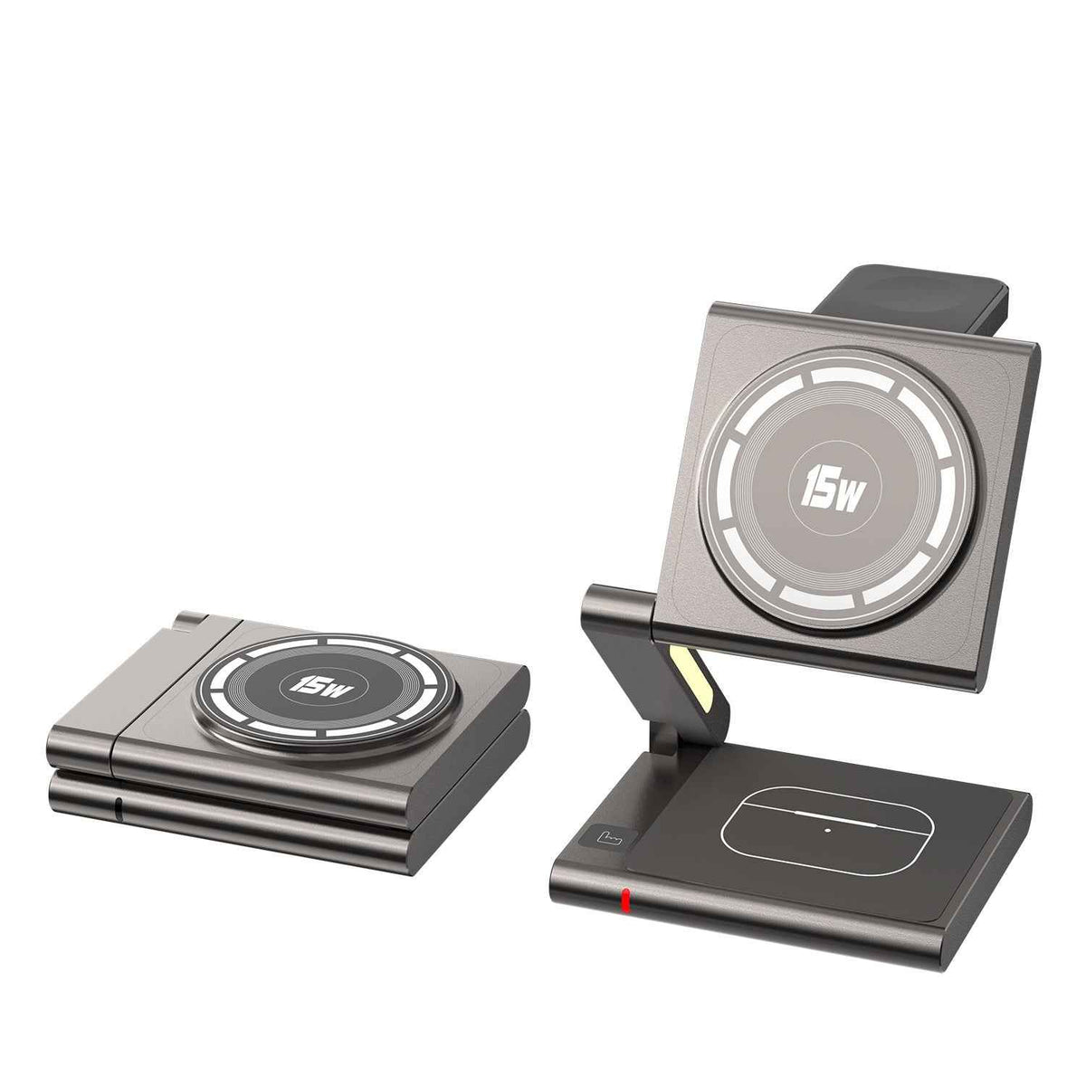3-in-1 Folding Wireless Charger — Phone, Watch & Earbuds