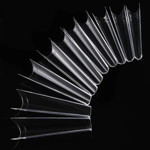 500Pcs C Curve French Nail Tips – 10 Sizes, Natural & Clear — Eliza & Tuan
