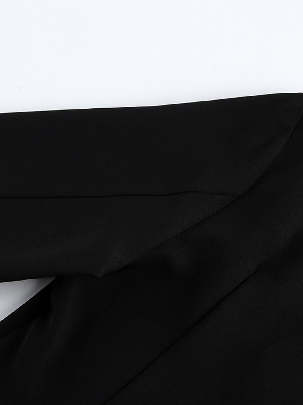 Ruched Surplice Button-Detail Mini Dress