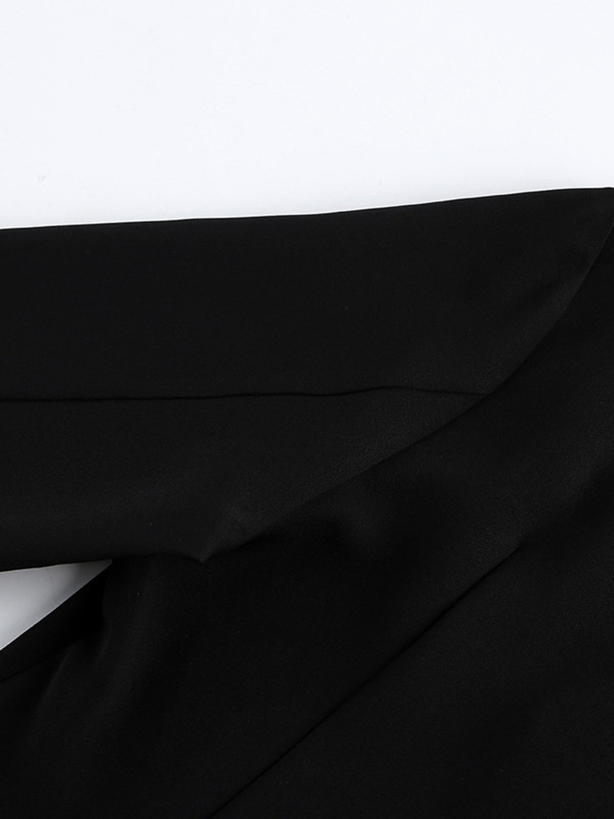 Ruched Surplice Button-Detail Mini Dress
