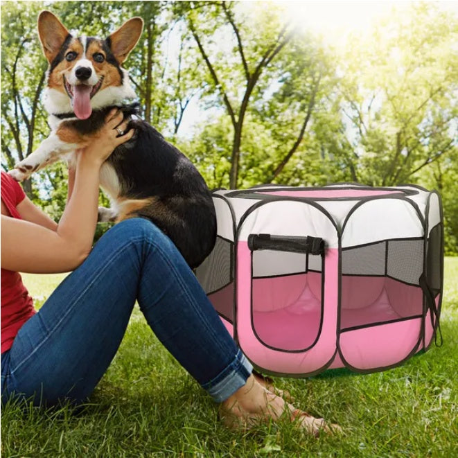 Luxury Portable Foldable Pet Fence Playpen – Indoor & Outdoor Dog & Cat Sports Pen — Prime Trend Market