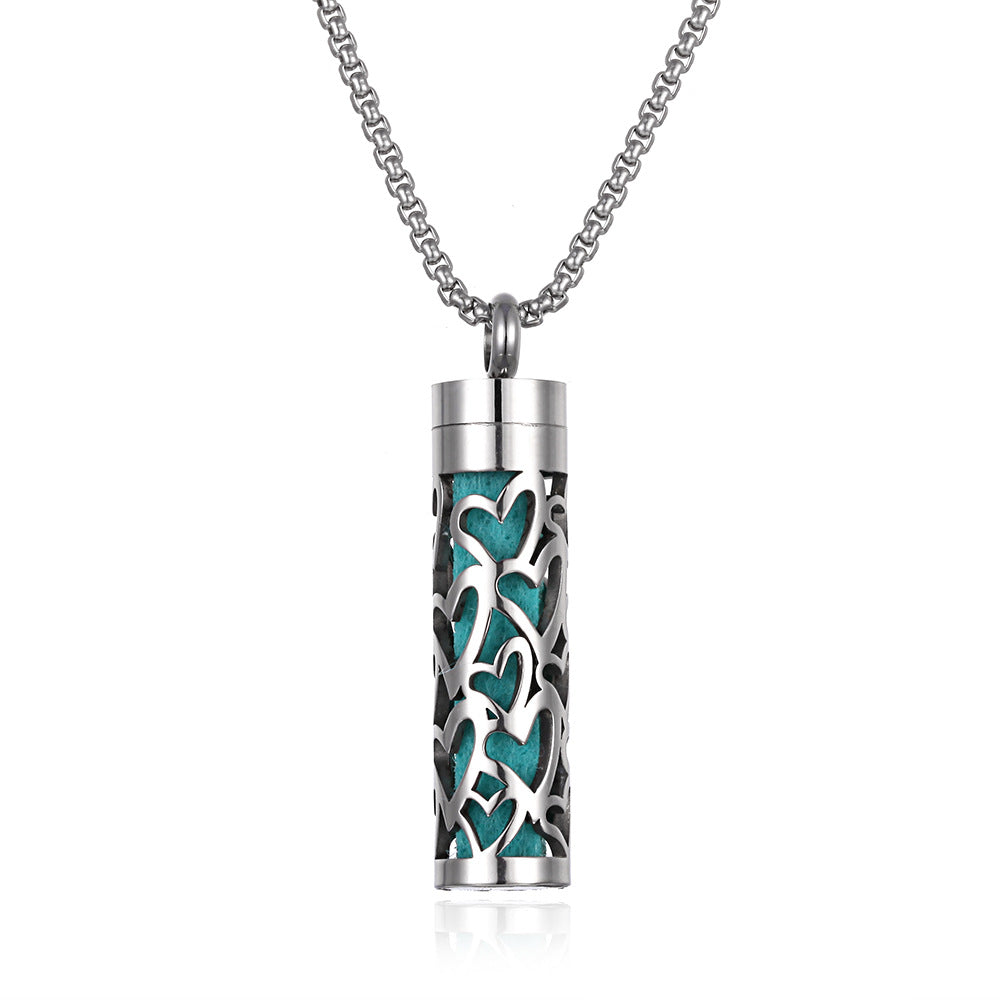 Aromatherapy Essential Oil Pendant Necklace — Titanium Steel Diffuser Locket | 16 Styles + Cotton Pads — Prime Trend Market