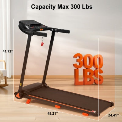 Folding Treadmill for Home | 2.5HP Quiet Motor | 300LB Capacity | Heart Rate | Incline | Bluetooth Speaker — Prime Trend Market