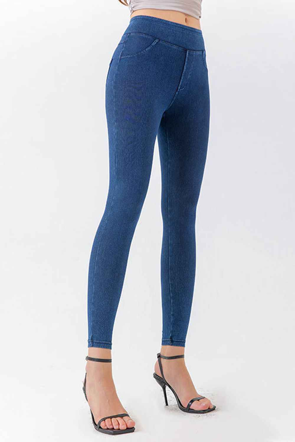High-Waist Stretch Skinny Jeans