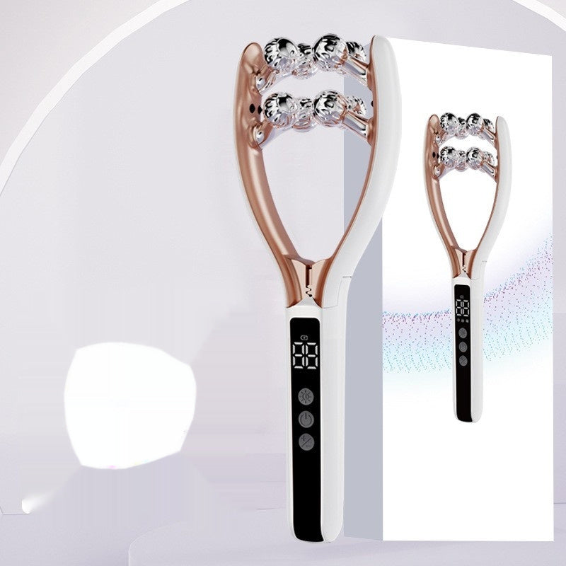 V-Roller EMS Red & Blue Dual-Wave Face Lifting & Slimming Device — Micro Current Tightening Beauty Tool — Eliza & Tuan