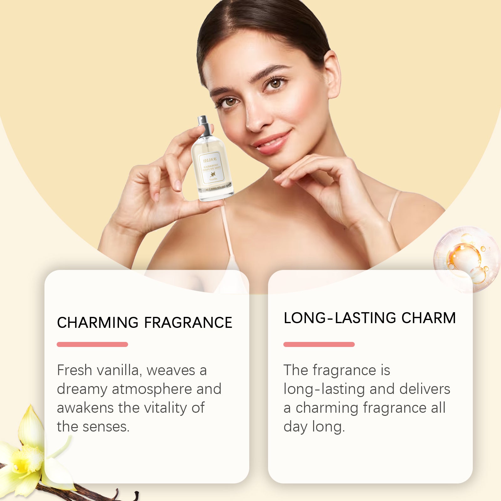 Vanilla Body & Hair Fragrance Mist — Long-Lasting Niche Perfume Spray for Women — Prime Trend Market