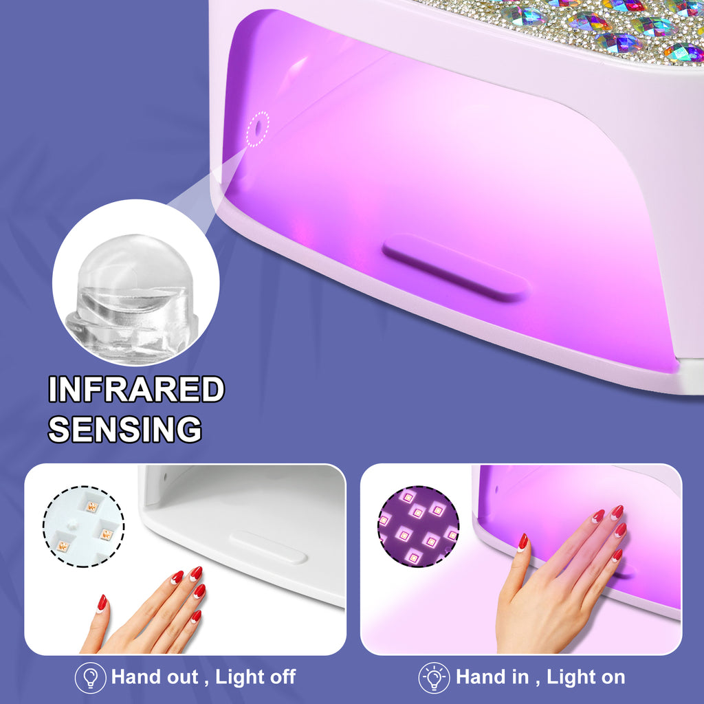Cordless Rechargeable UV LED Nail Lamp | 4 Timers | Auto Sensor | LCD Display | Gel Polish Dryer — Prime Trend Market