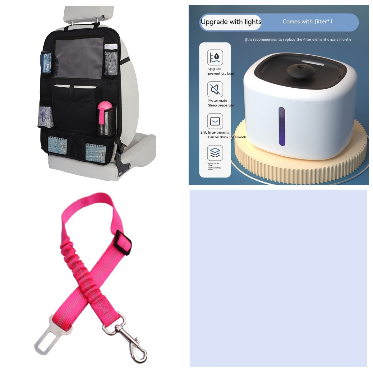 Luxury Smart Pet Water Fountain — Auto-Circulation, LED Light, 7 Colors & 4 Styles — Prime Trend Market