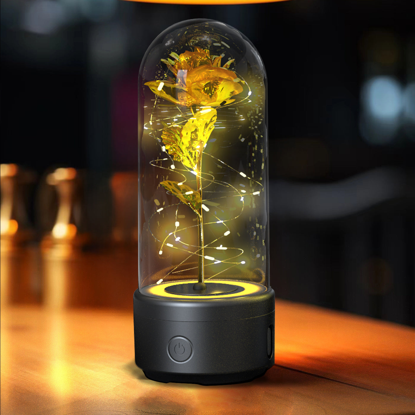 Rose LED Night Light in Glass Dome | Bluetooth Speaker | 10 Colors | Perfect Gift for Her — Prime Trend Market