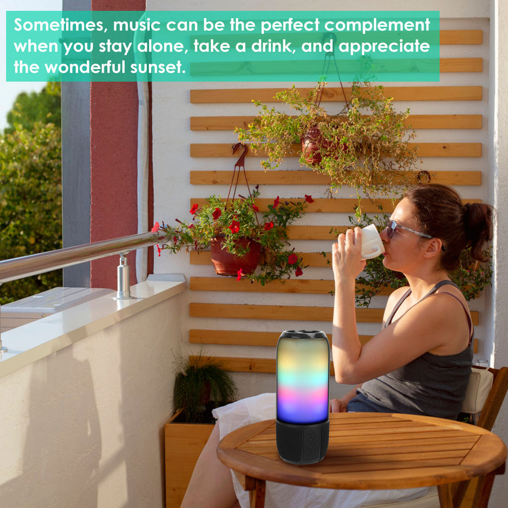 RGB Party Speaker — 6 Color Light Show, TWS Stereo, 10H Battery & Multi-Mode Playback — Prime Trend Market
