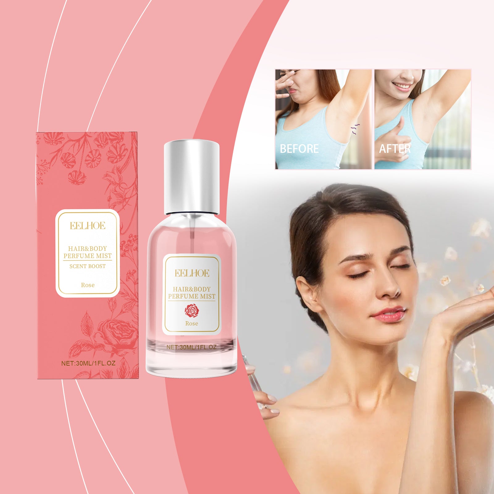 EELHOE Rose Body & Hair Fragrance Mist — Long-Lasting Floral Perfume Spray for Women — Prime Trend Market