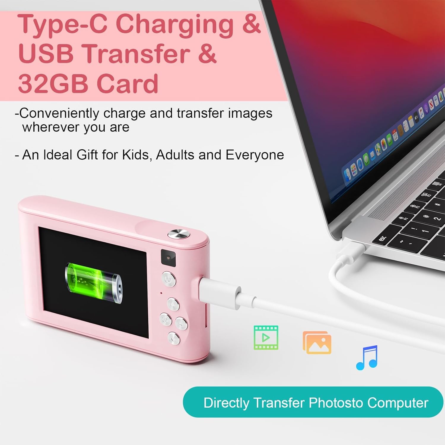 Kids Digital Camera Birthday Gift Set | 48MP 1080P + 32GB SD Card — Prime Trend Market
