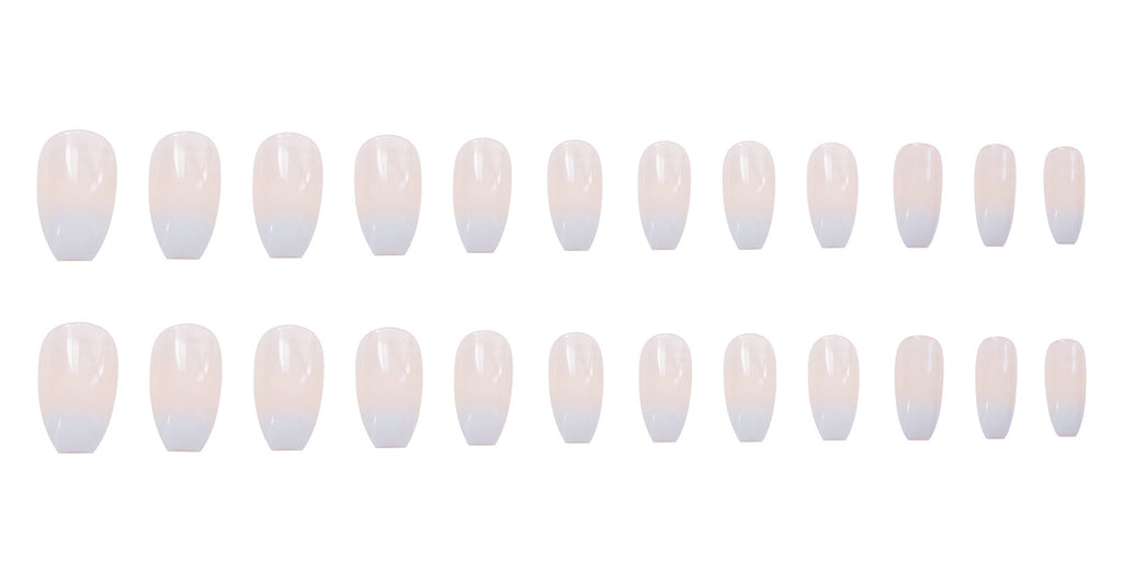 Pearl White Gradient Press-On Nails — Ballet Ombre Wearable Fake Nails — Prime Trend Market