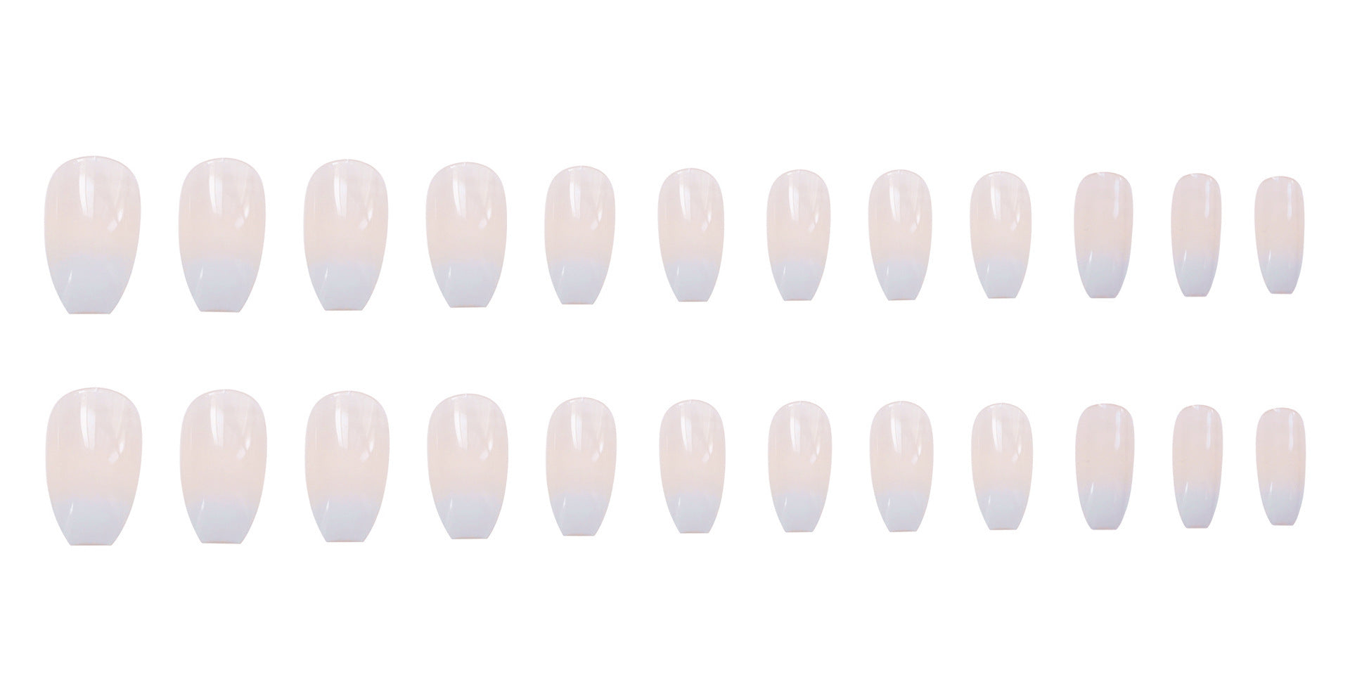 Pearl White Gradient Press-On Nails — Ballet Ombre Wearable Fake Nails — Prime Trend Market