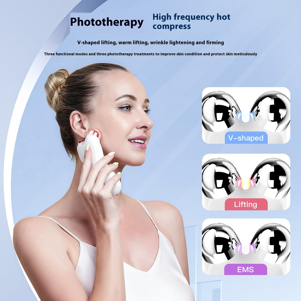 5-in-1 Micro Current Facial Lifting Roller — EMS V-Face Tightening & Rejuvenation Beauty Device — Eliza & Tuan