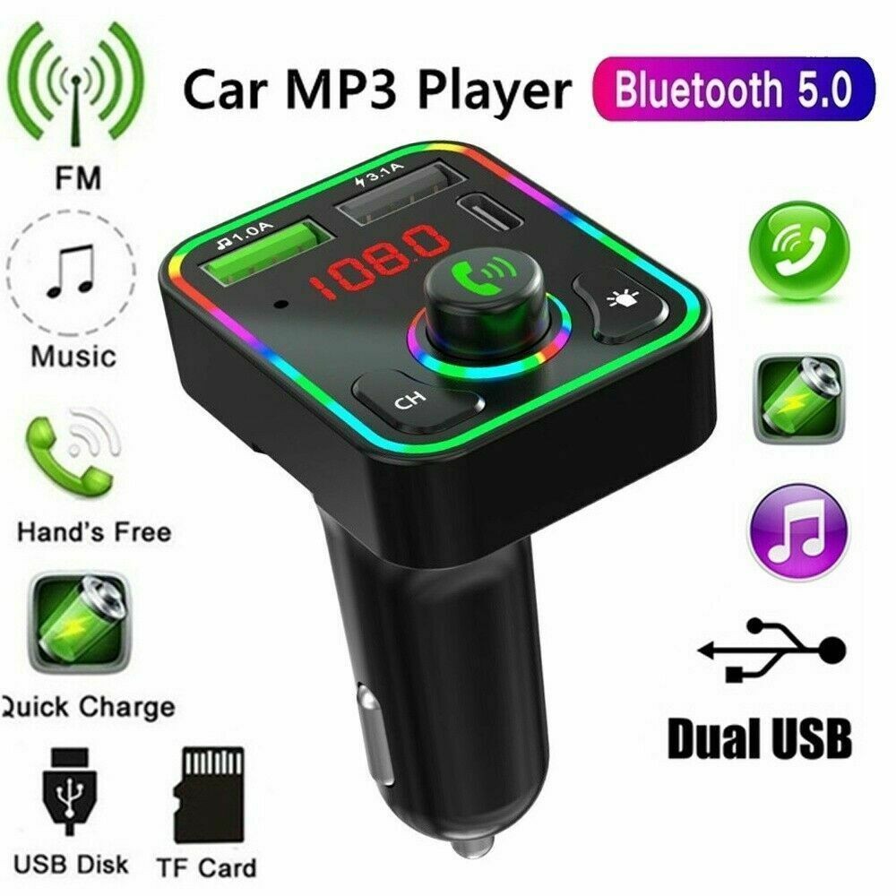 Bluetooth FM Transmitter 2-Pack – USB Charger, MP3 Player & Handsfree Car Kit — Prime Trend Market