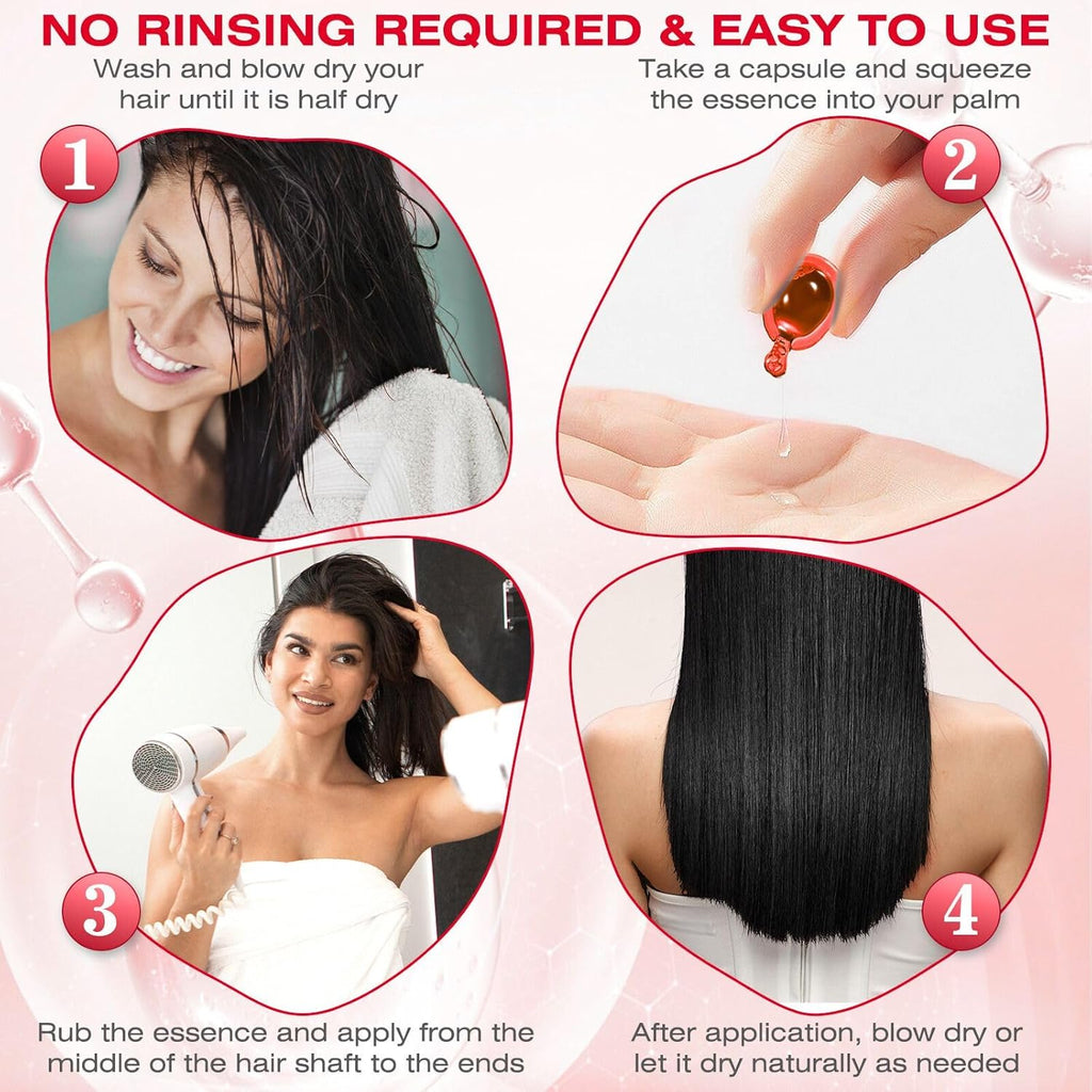 Hair Treatment Serum Capsules — 40 No-Rinse Capsules with Argan, Macadamia & Avocado Oils | Vitamins A, E & Pro B5 | For Women & Men — Prime Trend Market