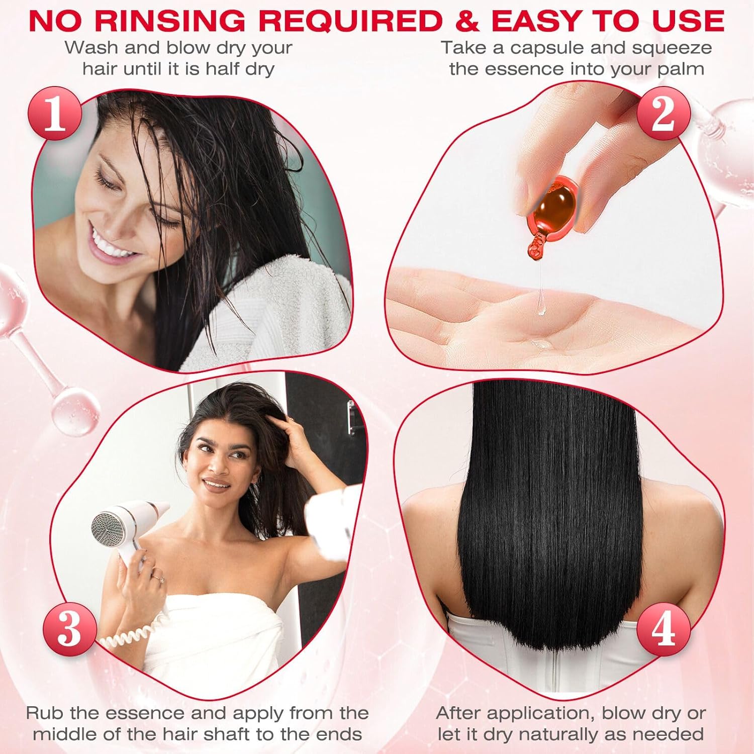 Hair Treatment Serum Capsules — 40 No-Rinse Capsules with Argan, Macadamia & Avocado Oils | Vitamins A, E & Pro B5 | For Women & Men — Prime Trend Market