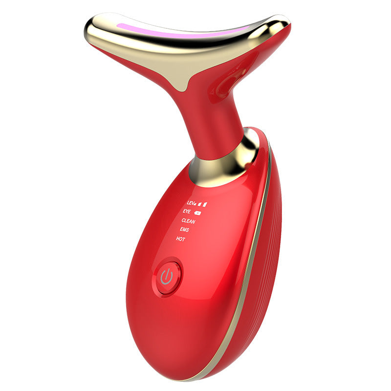 Luxury EMS Thermal Neck Lifting & Tightening Massager — Microcurrent Skin Renewal & 3-Color LED Photon Therapy — Eliza & Tuan