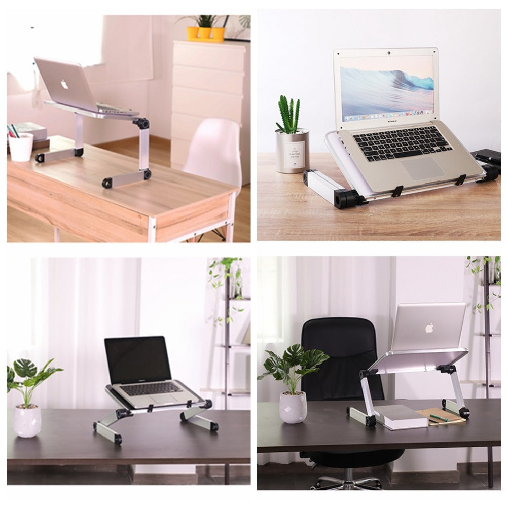 Foldable Laptop Stand & Ergonomic Tablet Holder | 360° Adjustable Height for Bed, Sofa & Desk — Prime Trend Market