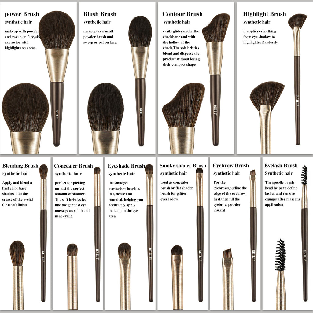 10-Piece Rose Gold Luxury Vegan Makeup Brush Set — Contour & Blush Brushes — Prime Trend Market